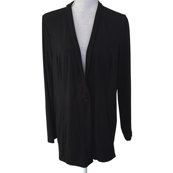 J Jill Wearever Collection Size L Jacket One Button Travel Friendly - Picture 1 of 5